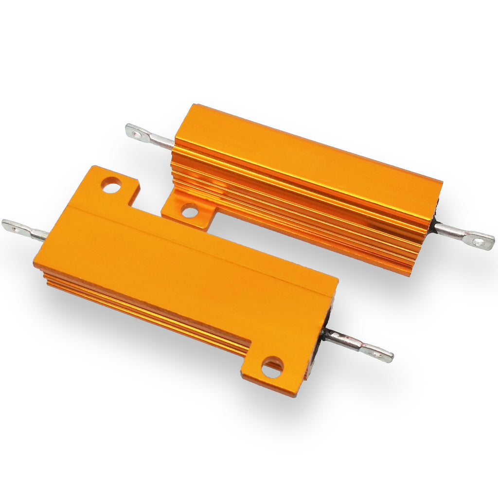 US Stock 4pc 500 ohm 500 50W Watt Aluminum Housed Metal Case Wirewound Resistors