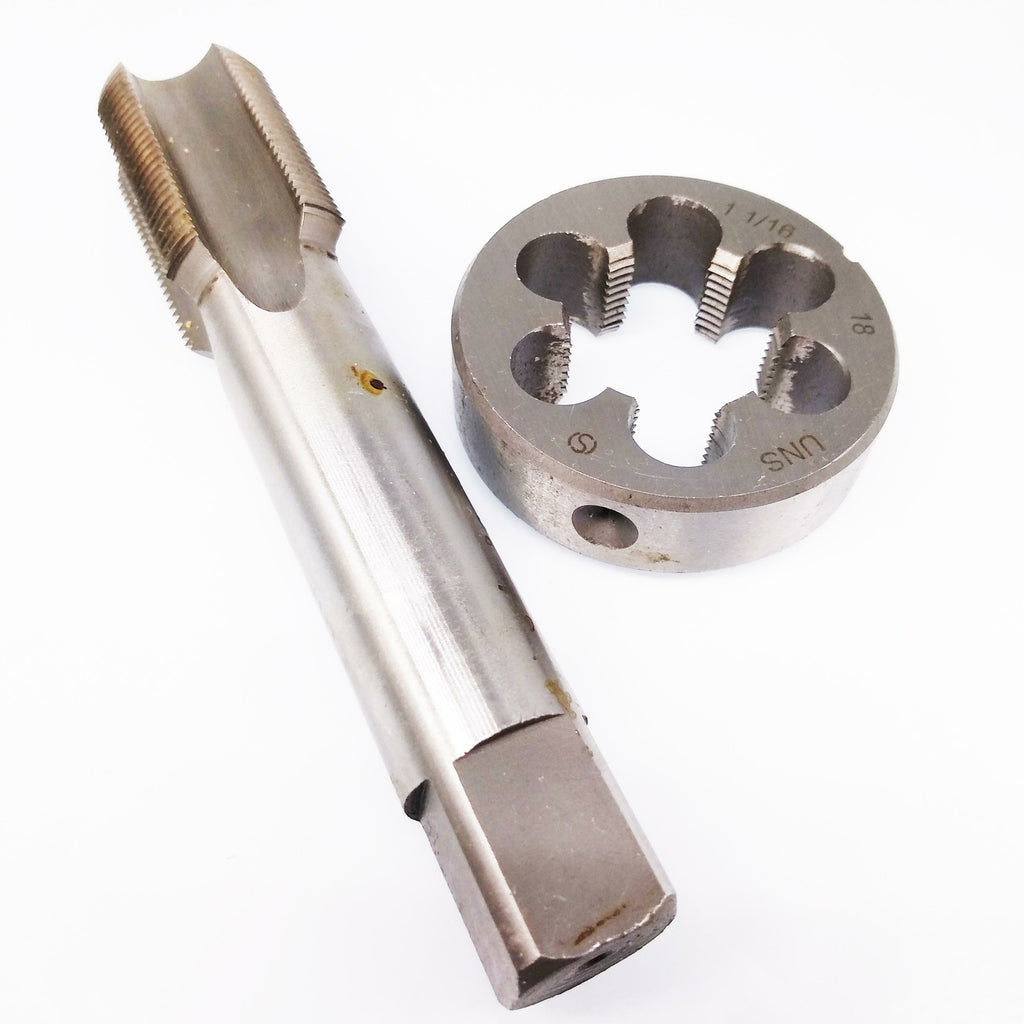 HSS 1 1/16"-18 UNEF Tap & 1 1/16"-18 UNS Die Right Hand
