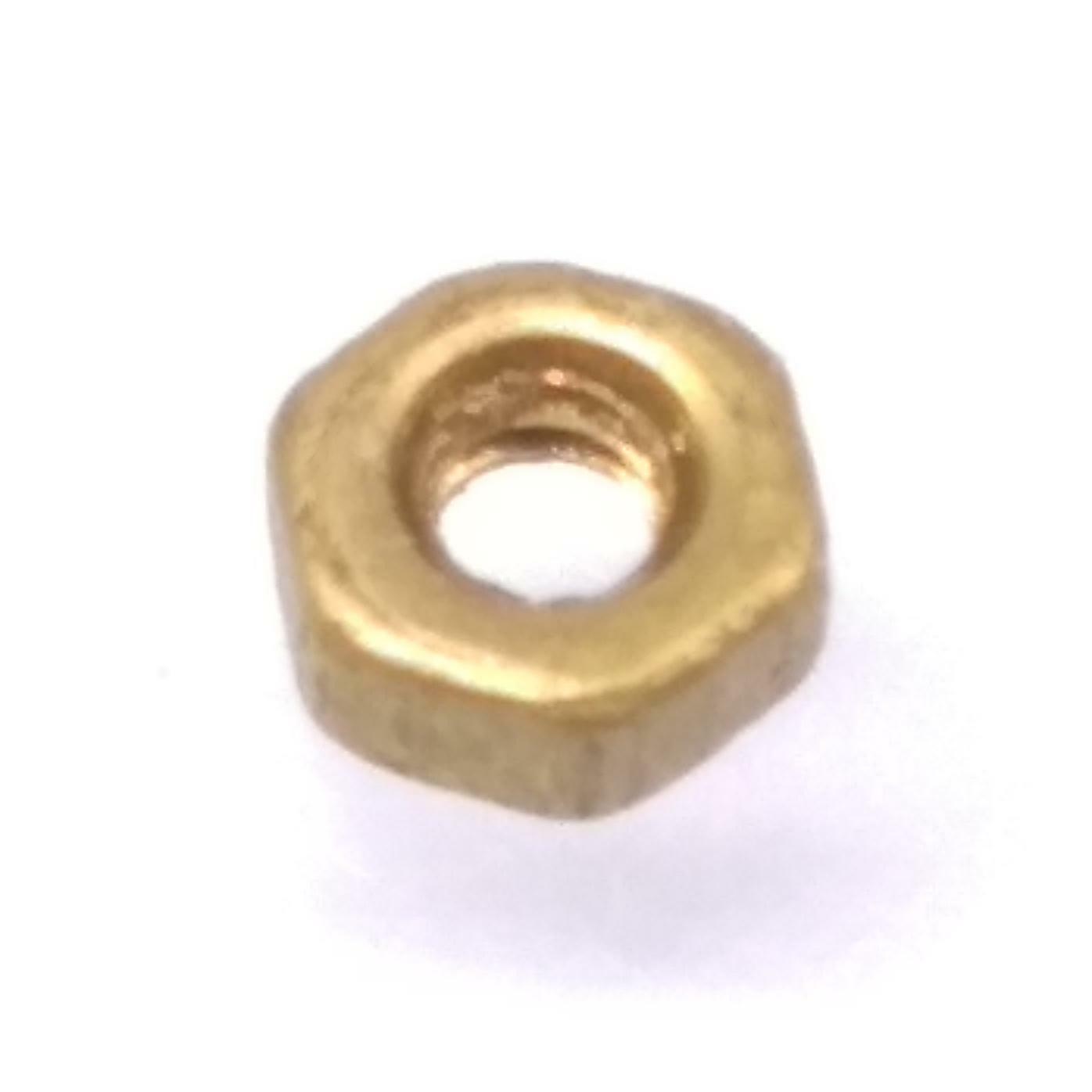 100pcs M1.4 Solid Brass Full Hex Nuts For Bolts and Screws