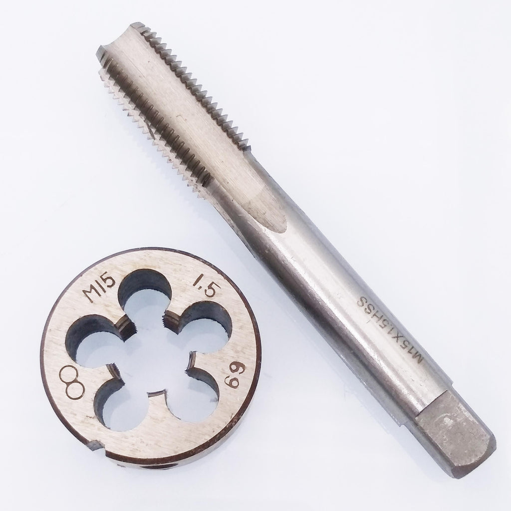HSS M15 x 1.5mm Tap & M15 x 1.5mm Die Metric Thread Right Hand