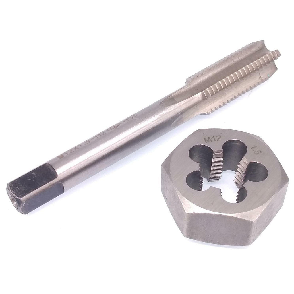 US Stock HSS M12 x 1.5mm Tap & 12x1.5mm Hexagon Die Metric Thread Right Hand Set