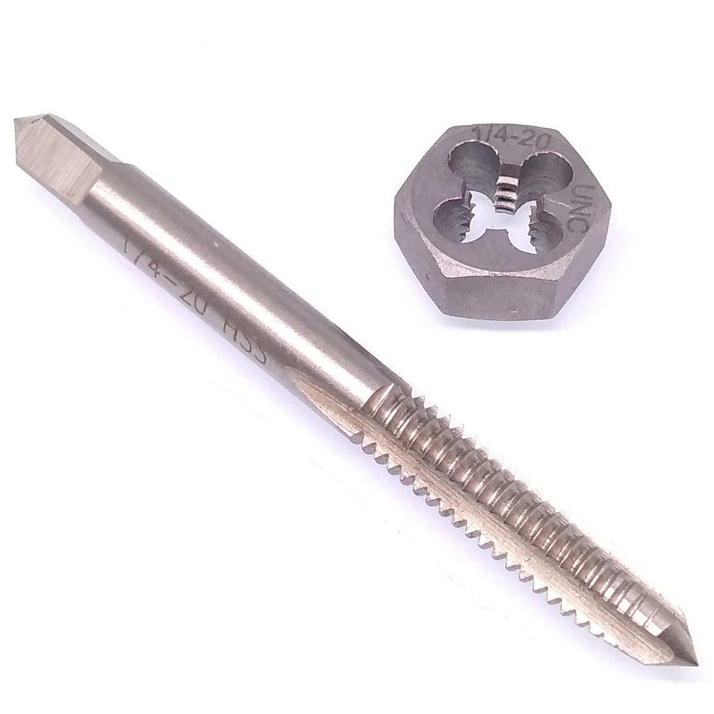 US Stock HSS 1/4-20 Tap & 1/4-20 Hexagon Die Thread Right Hand Set