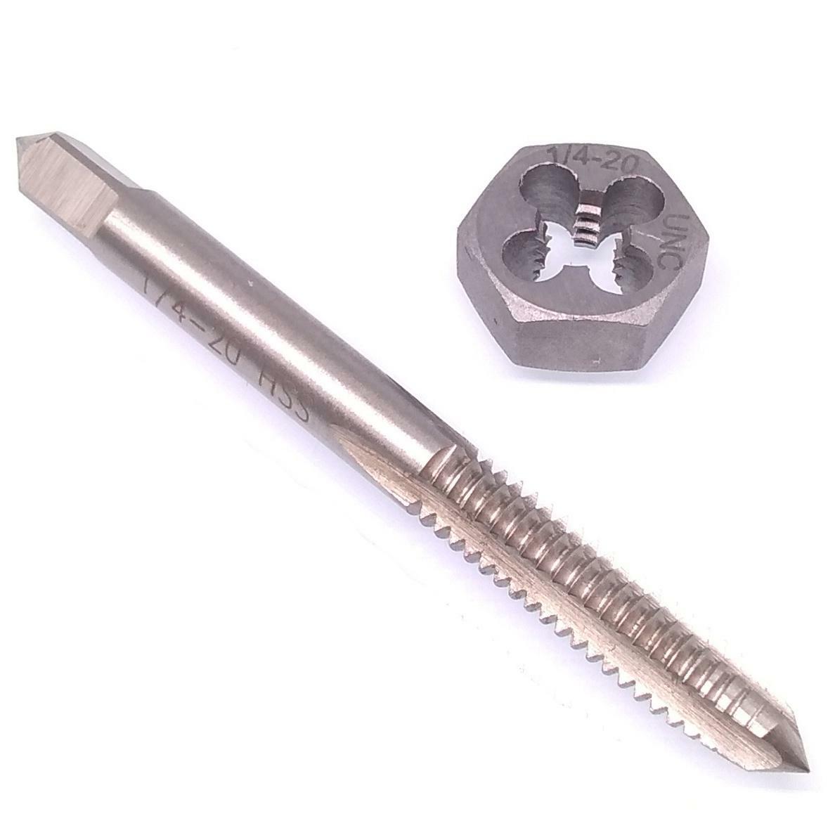 US Stock HSS 1/4-20 Tap & 1/4-20 Hexagon Die Thread Right Hand Set