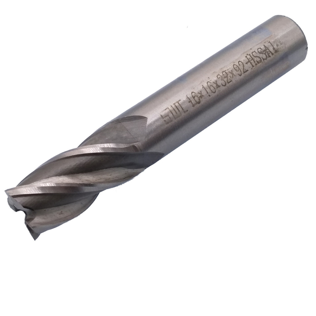 16mm Four 4 Flute HSS & Aluminium End Mill Cutter CNC Bit