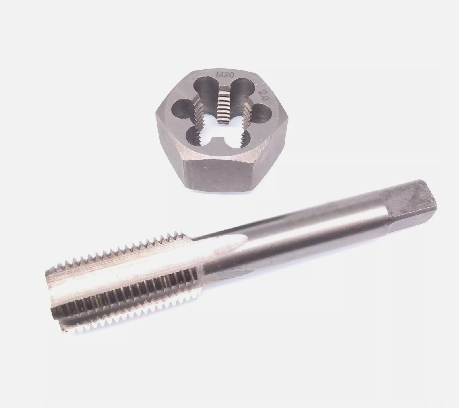 US Stock HSS M20 x 1mm Tap & M20 x 1.0 Hexagon Die Metric Thread Right Hand Set