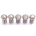 5pcs 3D Printer Extruder Stainless Steel Nozzle 0.6mm M6 Thread 1.75mm For E3D
