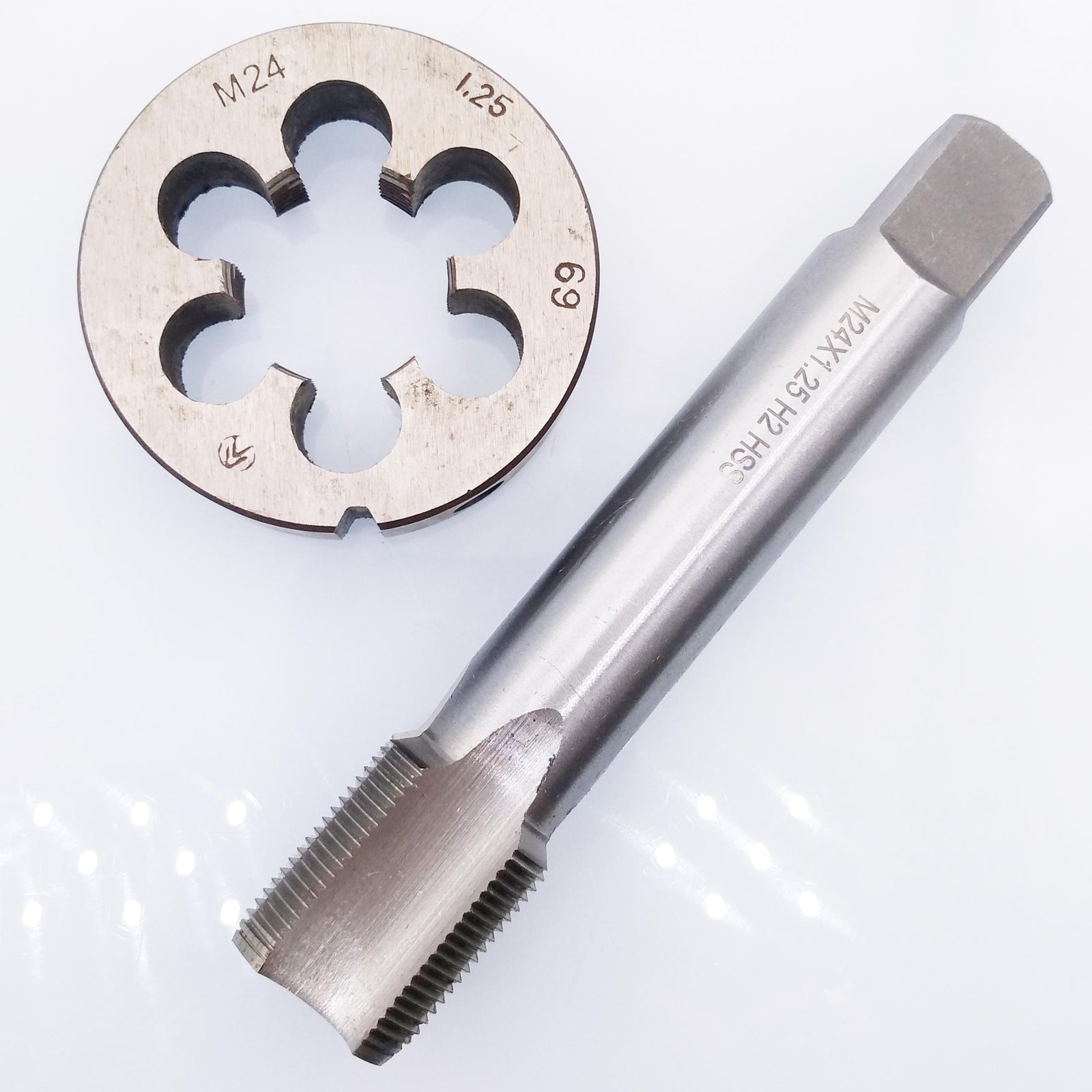 AU Stock HSS M24 x 1.25mm Tap & M24 x 1.25mm Die Metric Thread Right Hand
