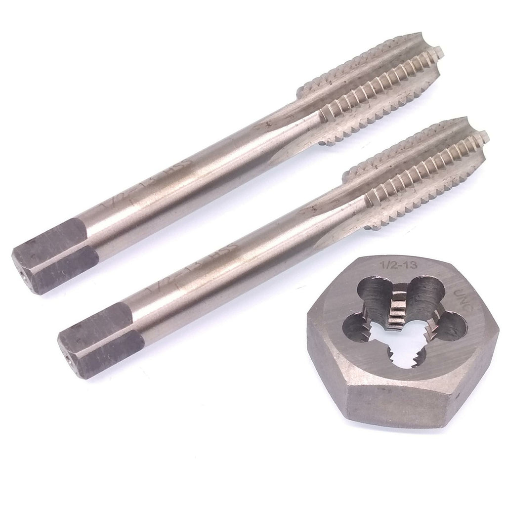 HSS 1/2-13 Taper & Plug Tap & 1/2-13 Hexagon Die Thread Right Hand Set