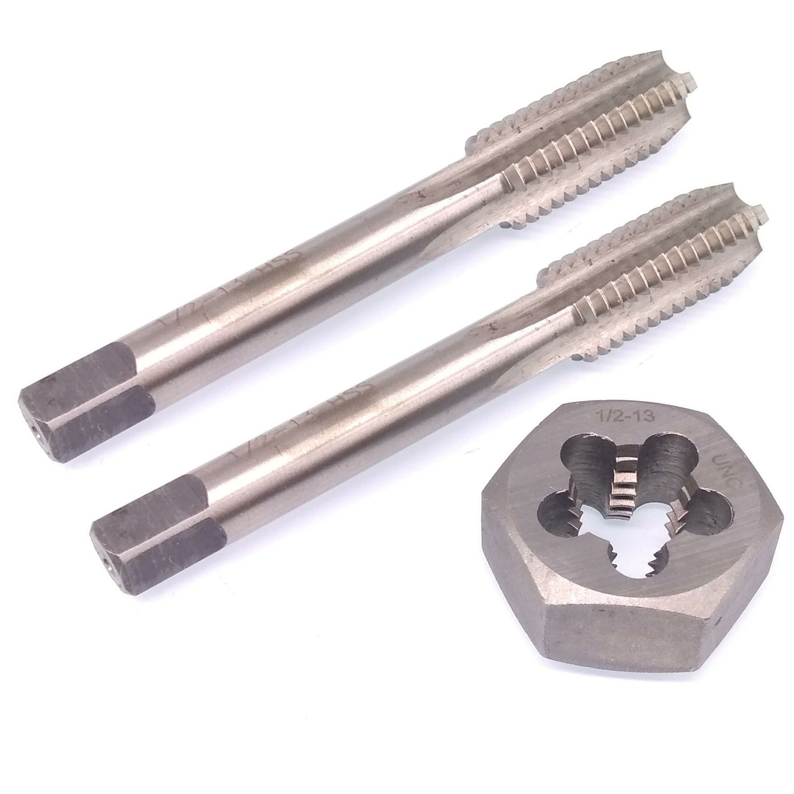 HSS 1/2-13 Taper & Plug Tap & 1/2-13 Hexagon Die Thread Right Hand Set
