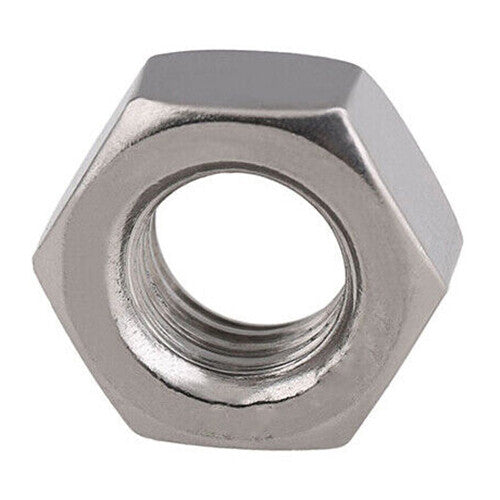 5pcs Hex Full Nuts Left Hand Reverse Thread M8 A2 Stainless Steel Zinc Plated