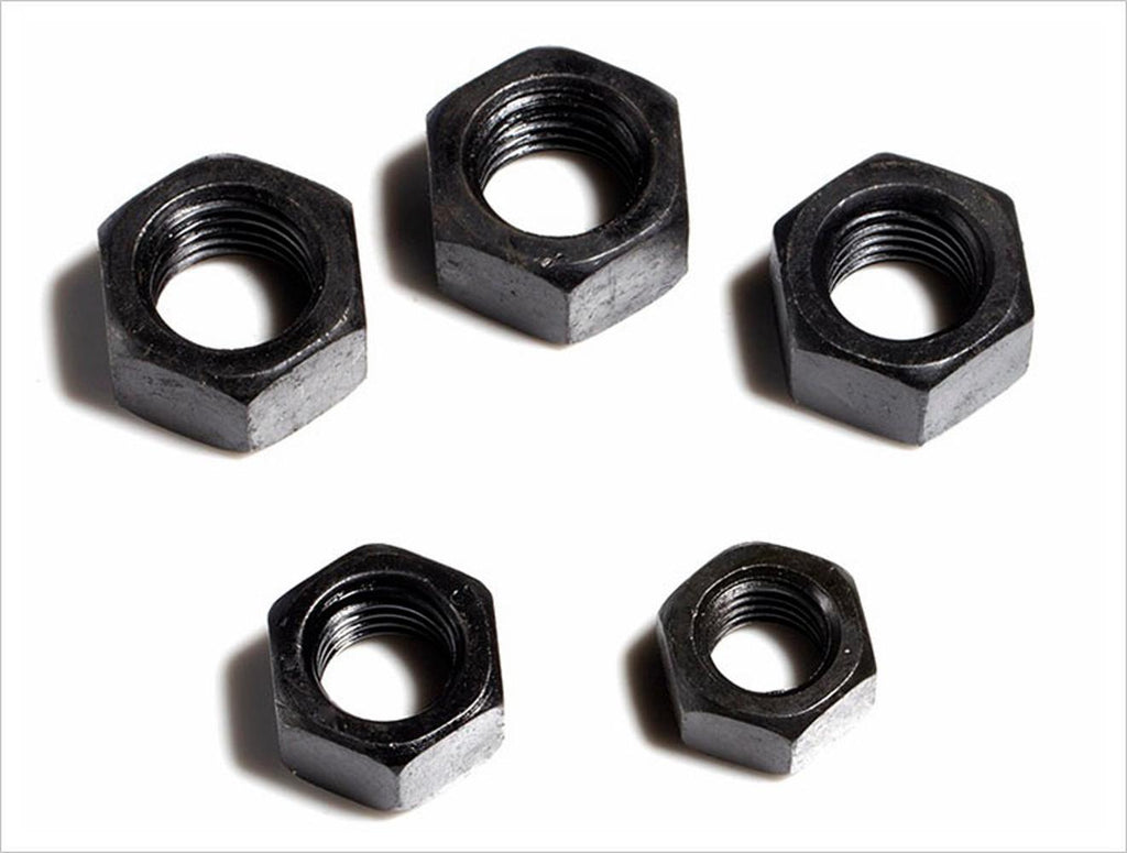 US Stock 100pcs M5 x 0.8mm Black 8 Grade Carbon Steel Metric Hex Hexagonal Nuts