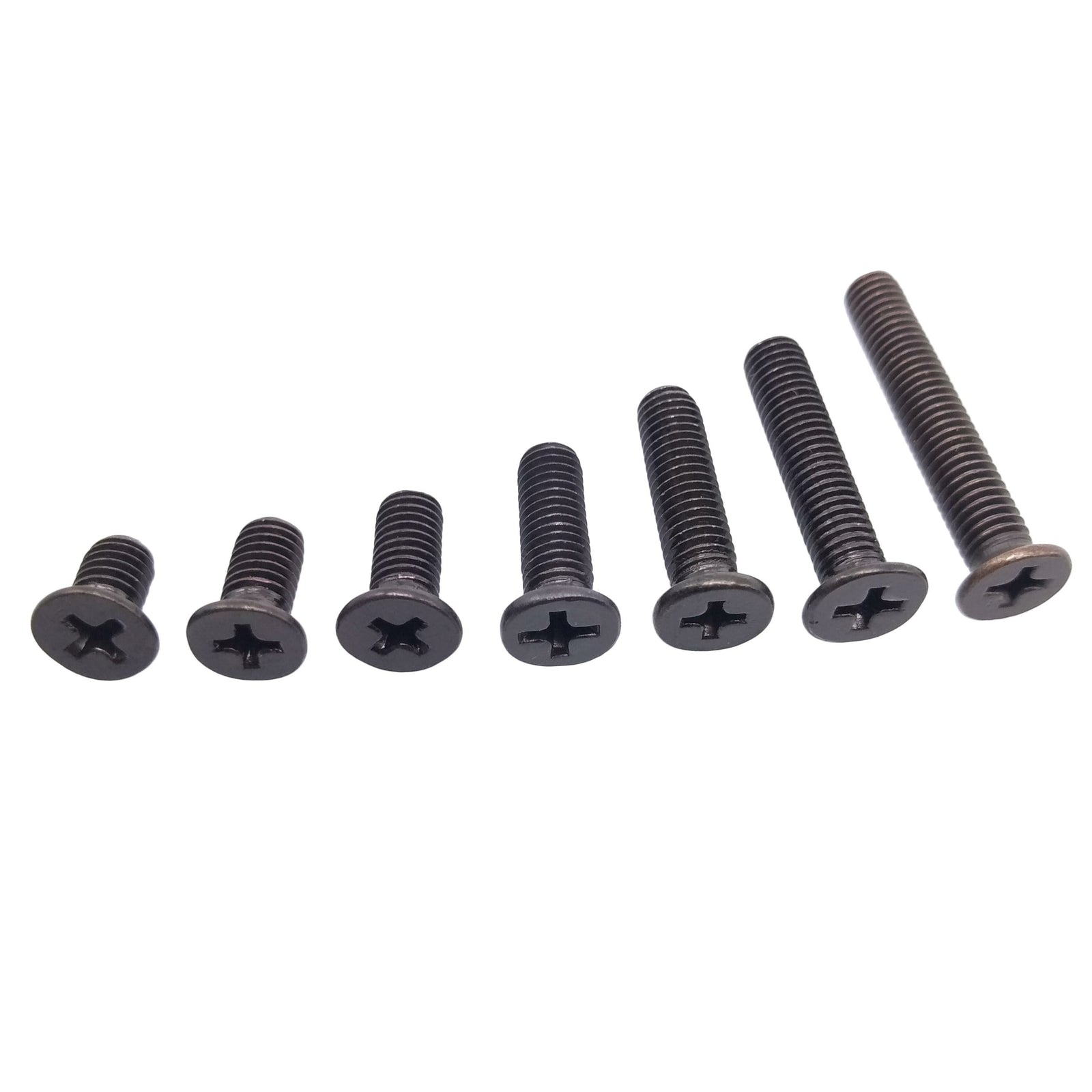 350pcs M5 Flat Head Black Screws with Nuts Washers Assortment Kit