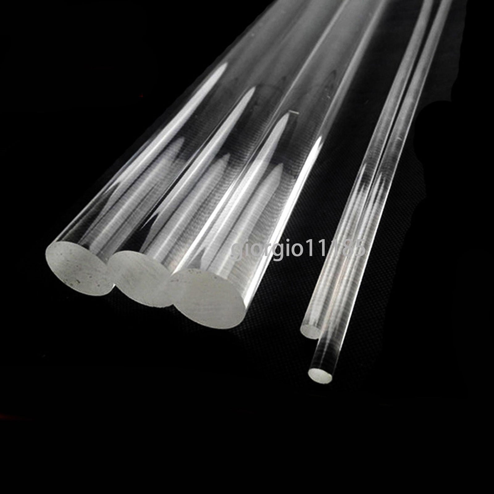 US Stock 3pcs 15mm ±10% Dia. 13” Long Clear Acrylic PMMA Plastic Rod
