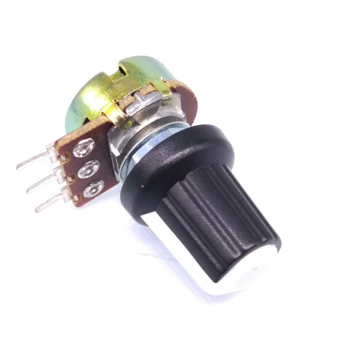 10Units 100K B100K OHM Linear Taper Rotary Potentiometer POT White Knob