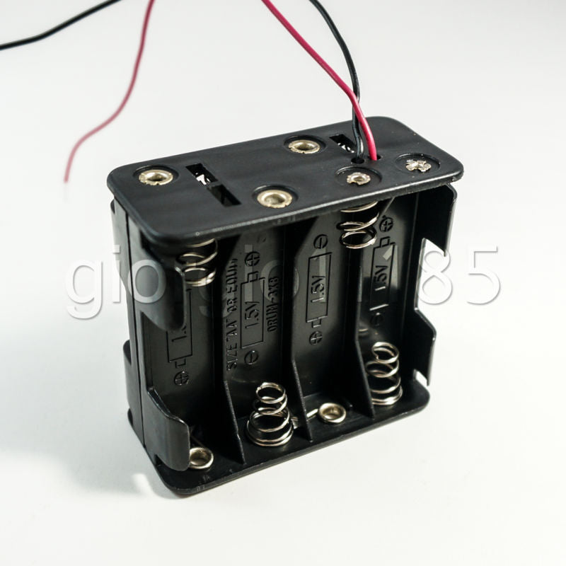 US Stock 5pcs Battery Holder Box Case w/Wire 8 X AA 12V