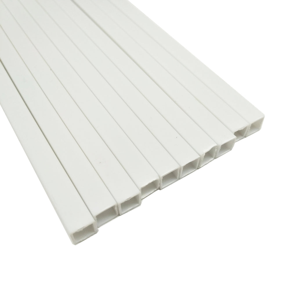 US Stock 10x ABS Styrene Plastic Rectangular Square Tube Model Layout 6mmx9.84"