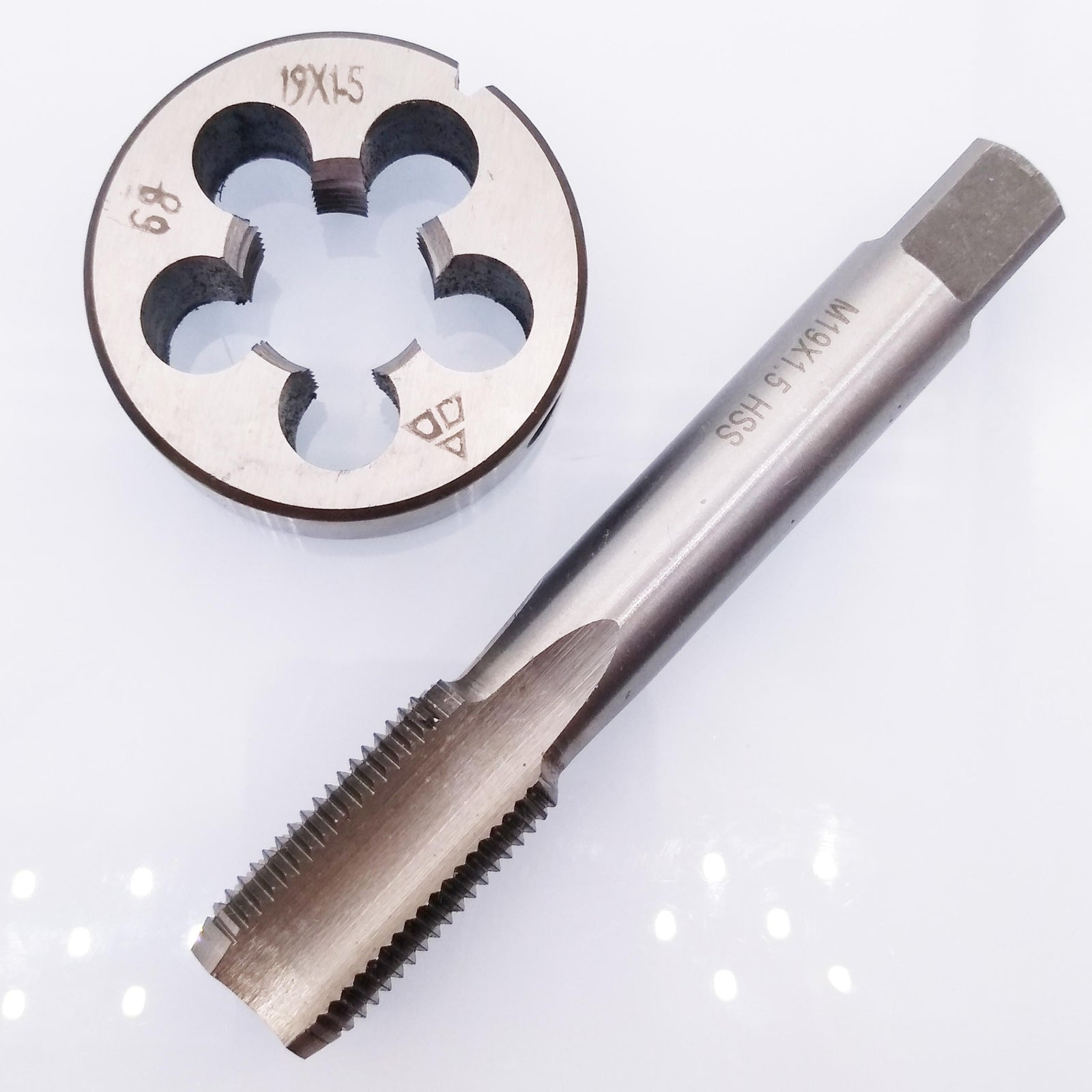 US Stock HSS M19 x 1.5mm Tap & M19 x 1.5mm Die Metric Thread Right Hand