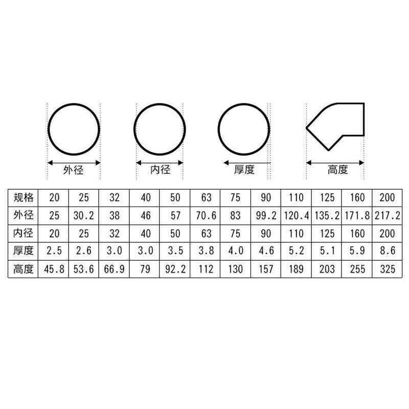 PVC Pipe Fittings 45° Elbow Socket ID 63mm Solvent Weld White