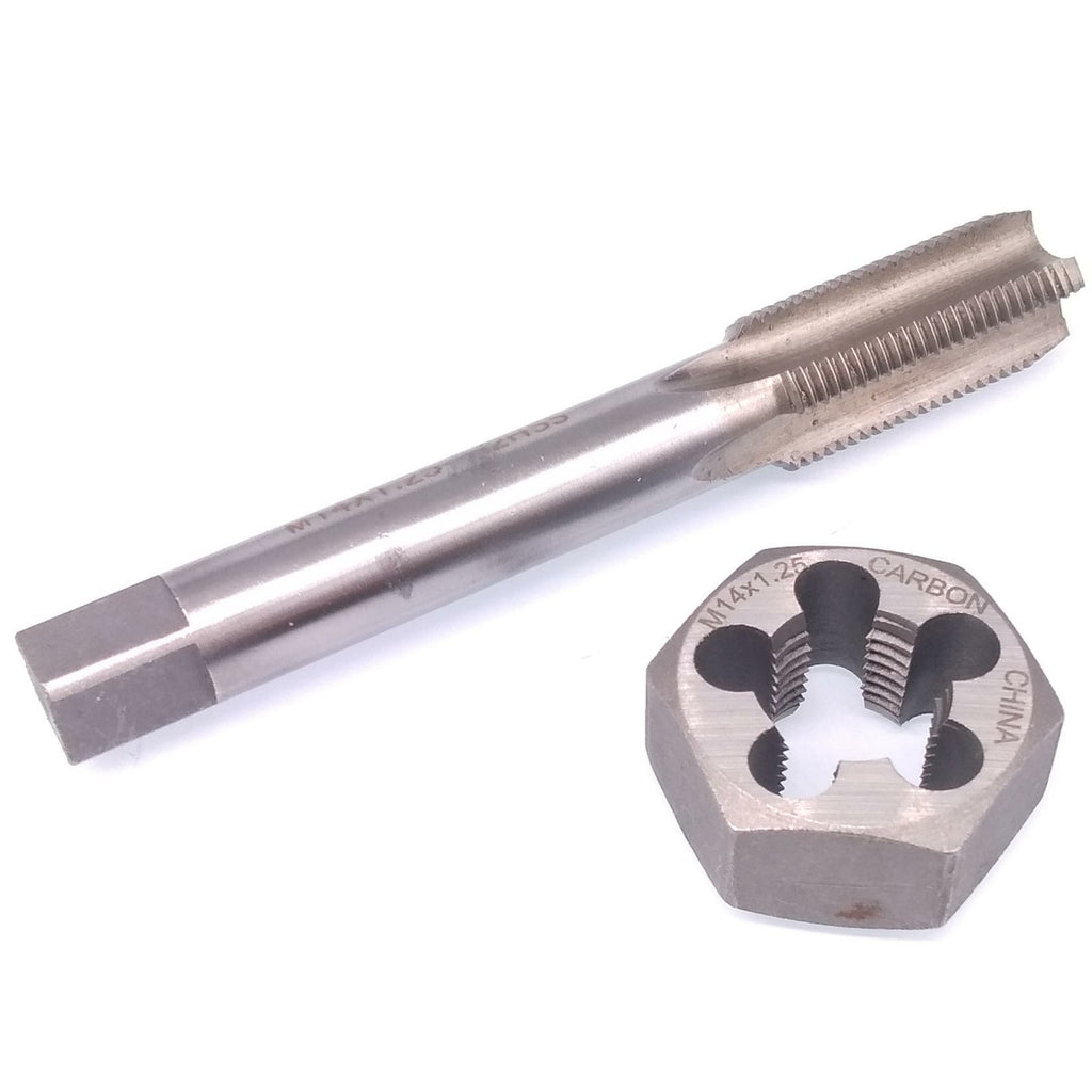 HSS M14 x 1.25mm Tap & M14 x 1.25mm Hexagon Die Metric Thread Right Hand Set