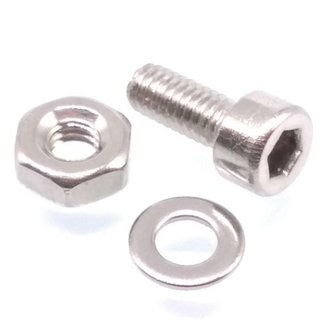200x M2.5 x 6mm Socket Head Cap Screws Stainless Steel Allen Socket Nut Washers