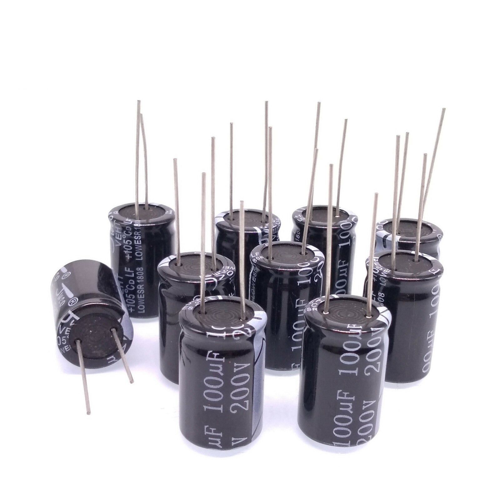 10pcs Electrolytic Capacitors 100uF 100mfd 200V +105℃ Radial 16 x 26mm