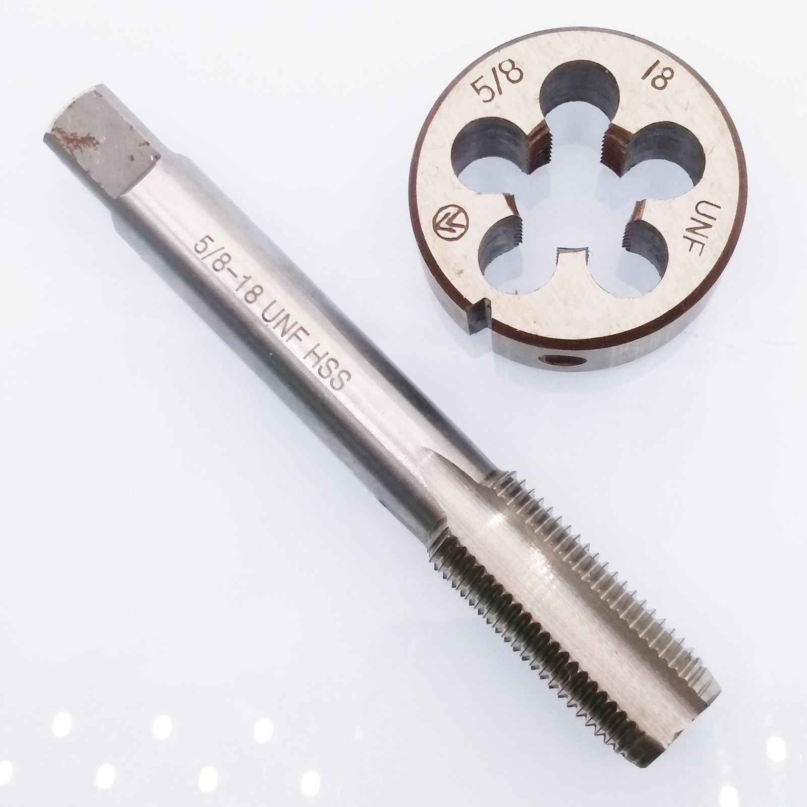 US Stock HSS 5/8-18 UNF Tap & 5/8-18 UNF Die Right Hand