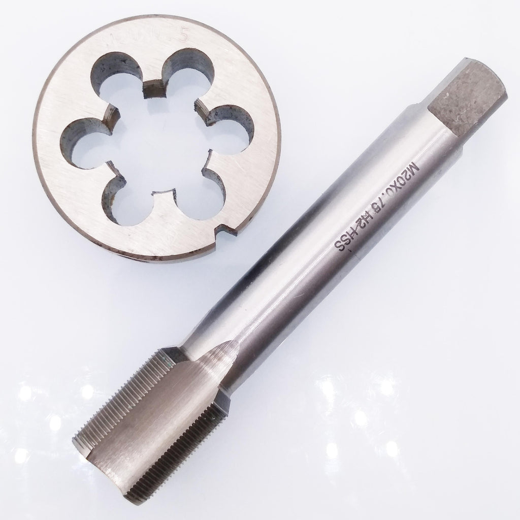 US Stock HSS M20 x 0.75mm Tap & M20 x 0.75mm Die Metric Thread Right Hand