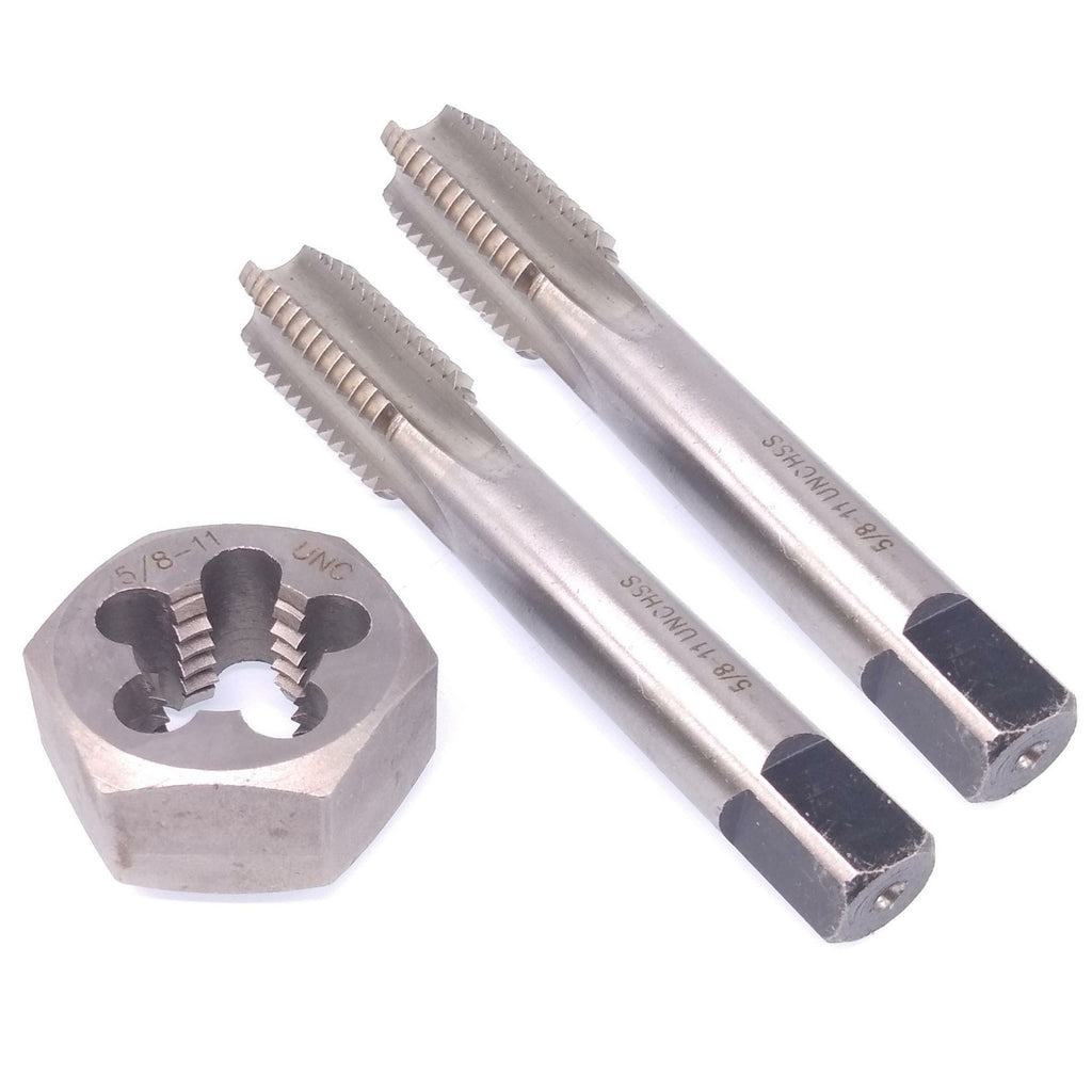 HSS 5/8-11 Taper & Plug Tap & 5/8-11 Hexagon Die Thread Right Hand Set