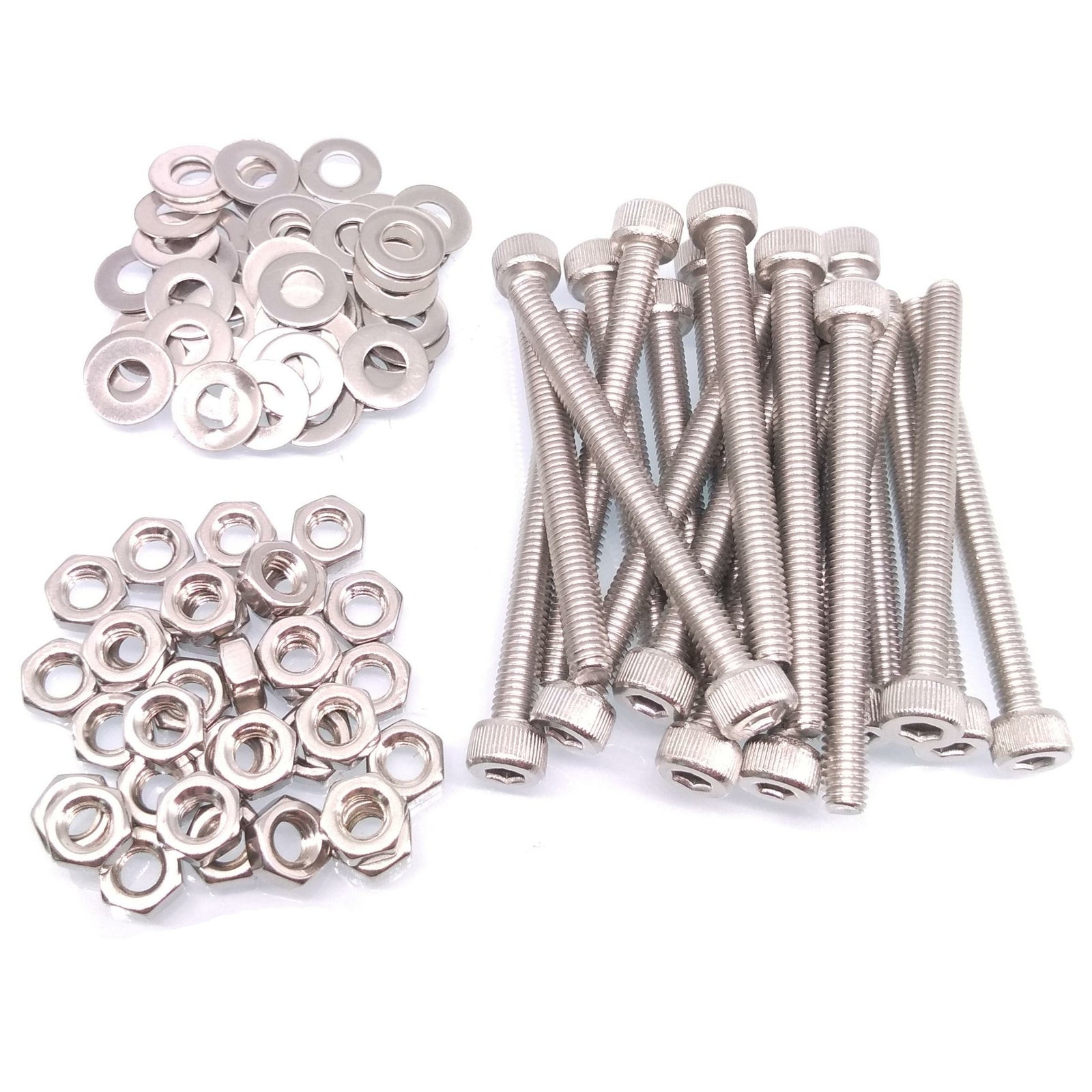 50x M4 x 45mm Socket Head Cap Screws Stainless Steel Allen Socket Nuts Washers
