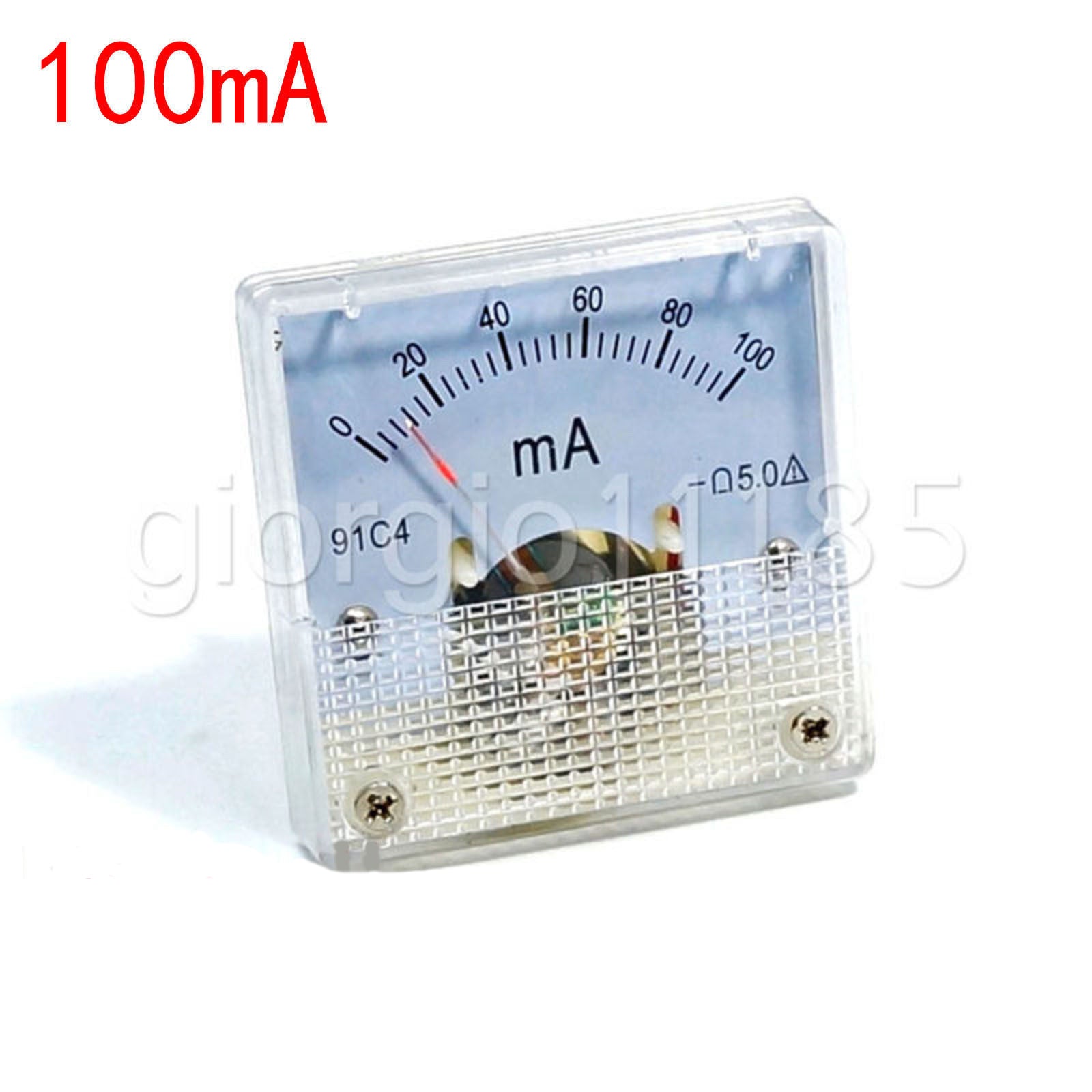 US Stock DC 0 ~ 100mA Analog AMP Current Pointer Needle Panel Meter Ammeter 91C4