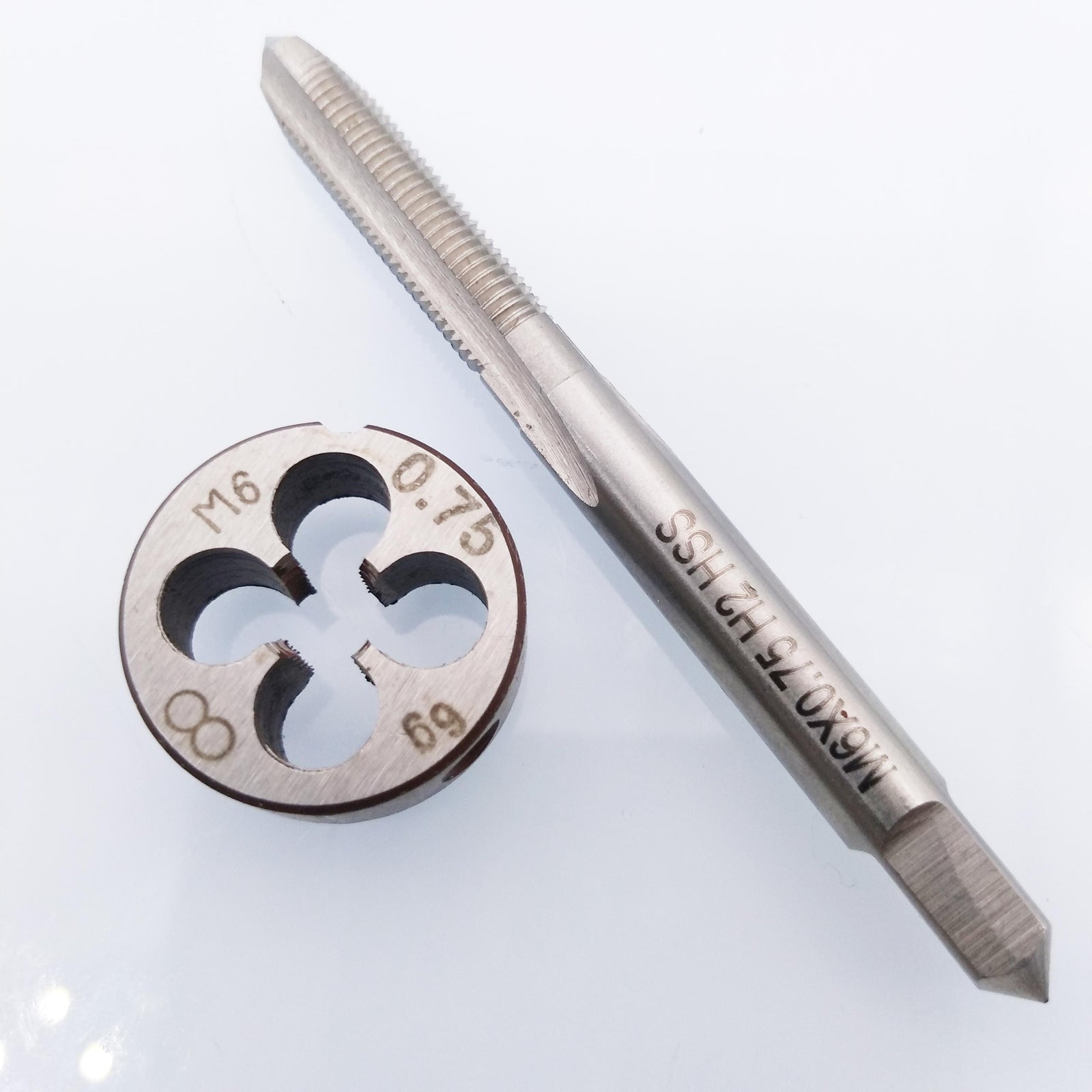 HSS M6 x 0.75mm Tap & M6 x 0.75mm Die Metric Thread Right Hand