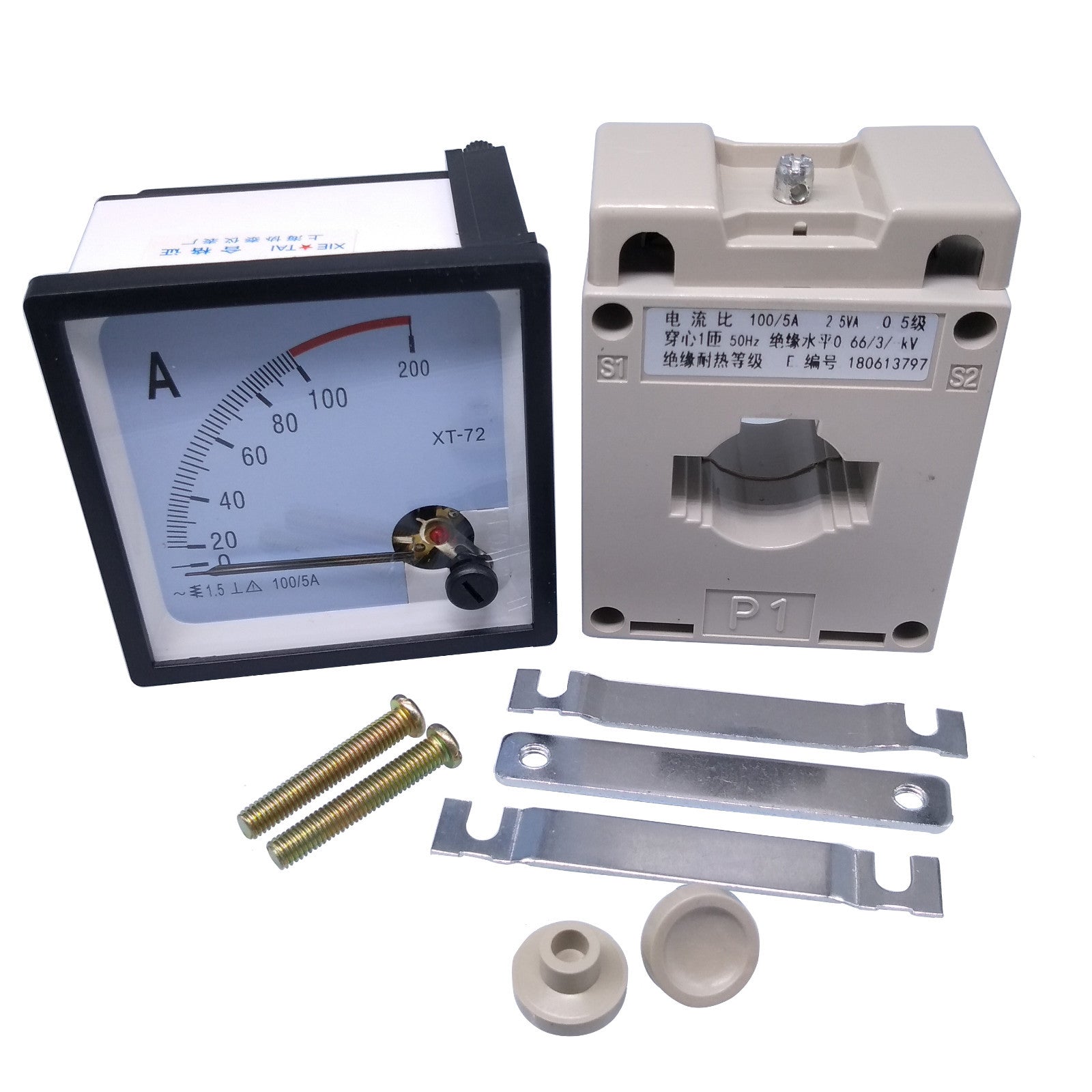AC 0~100A Analog AMP Current Panel Meter Ammeter & Current Transformer