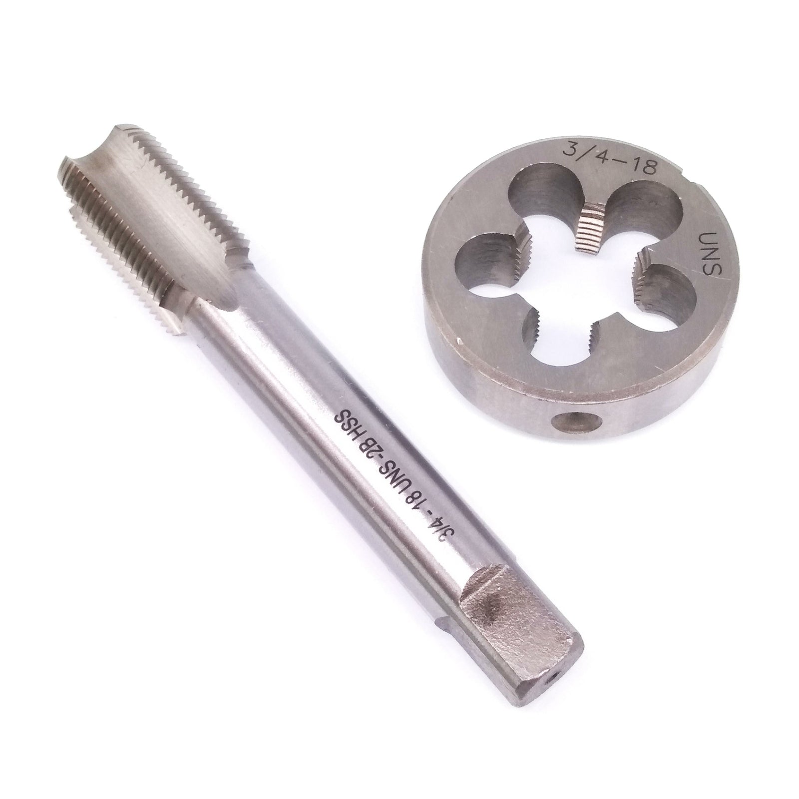 US Stock HSS 3/4-18 Tap & 3/4-18 Die Right Hand