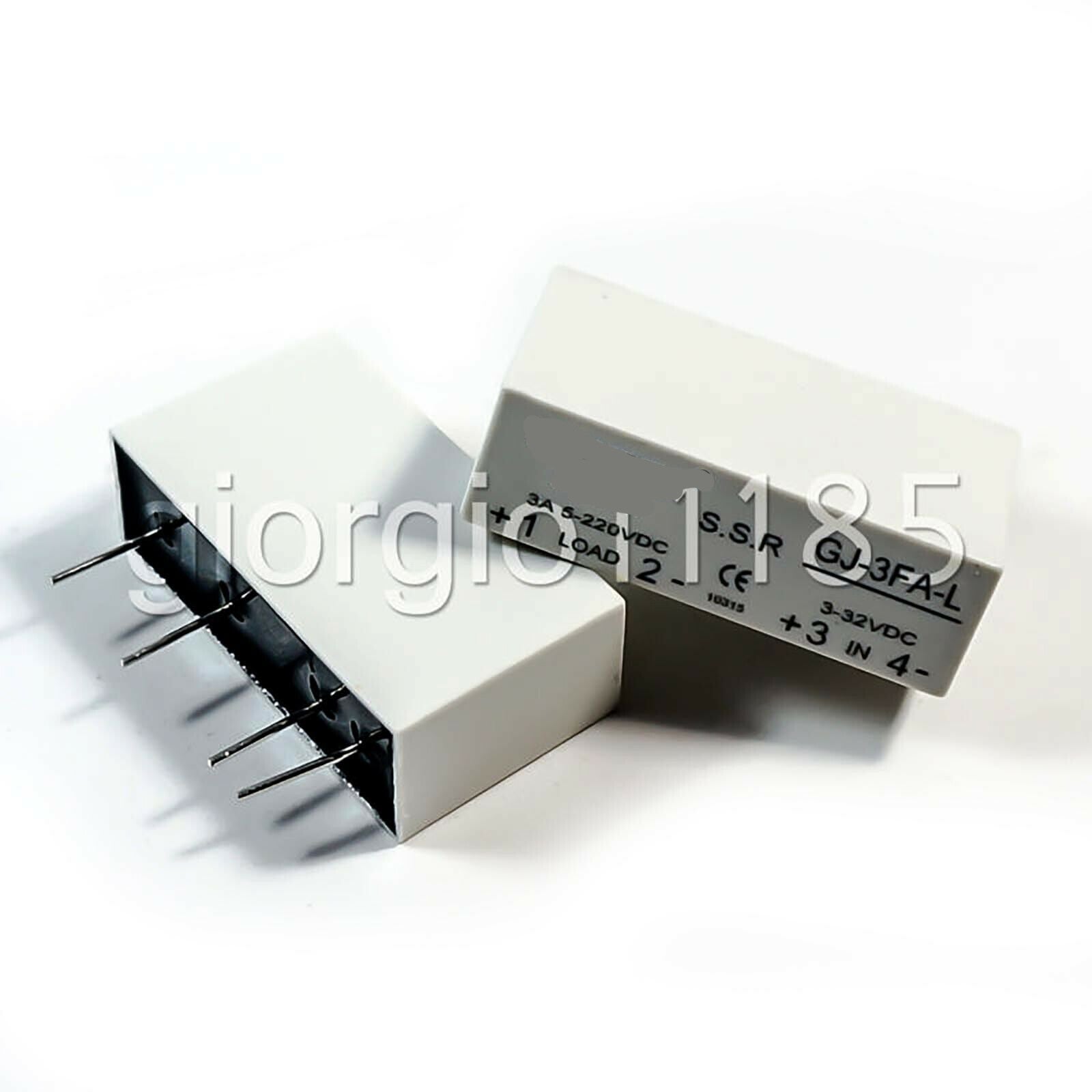 US Stock GJ-3FA-L DC-DC PCB SSR Input 3-32VDC Load 5-220VDC 3A Solid State Relay
