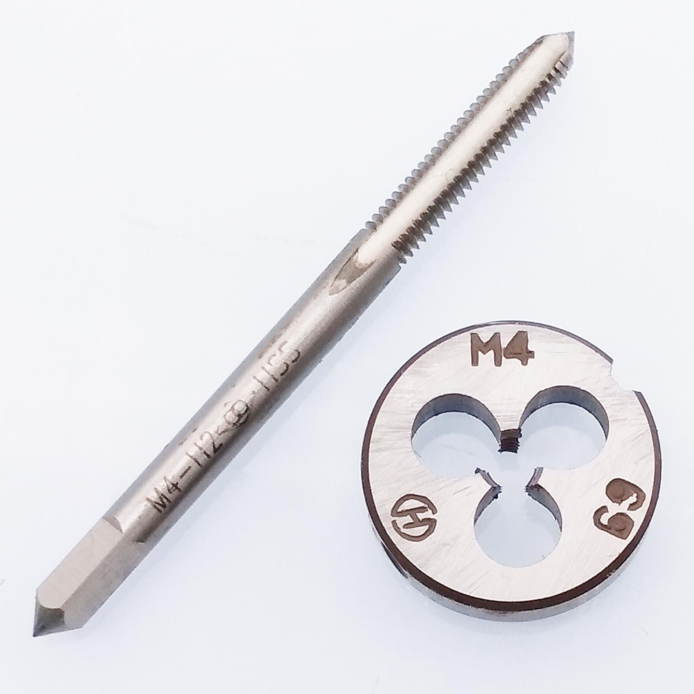 US Stock HSS M4 x 0.7mm Tap & M4 x 0.7mm Die Metric Thread Right Hand
