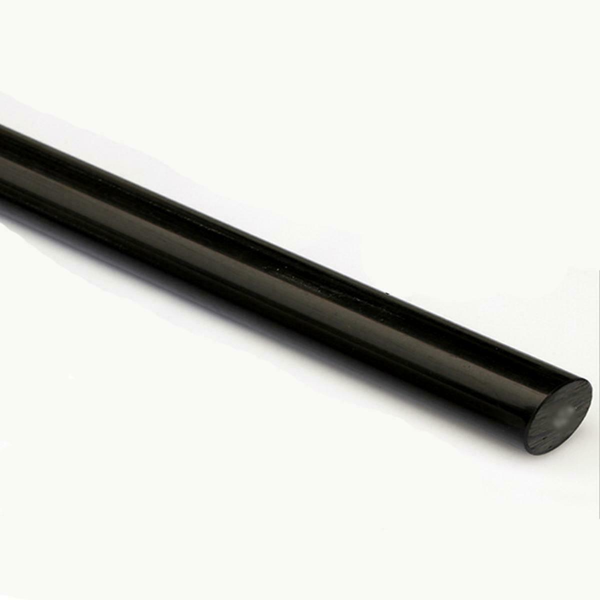 1pc PA6 Nylon Round Rod Stick Bar Black Dia. 30mm ±10% Long 330mm 13"