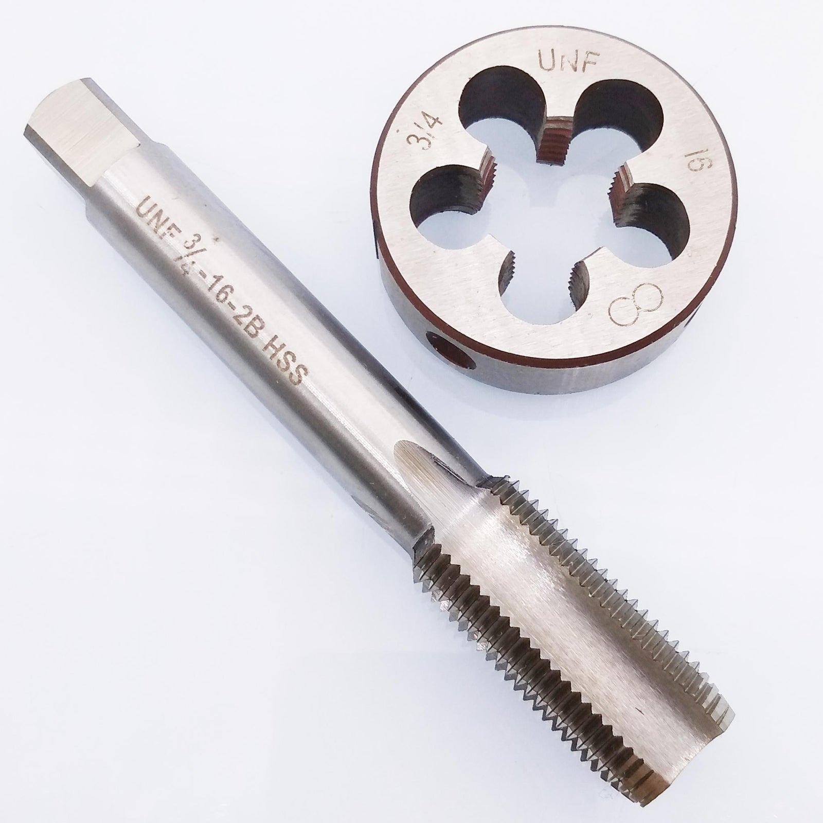 HSS 3/4-16 UNF Tap & 3/4-16 UNF Die Right Hand