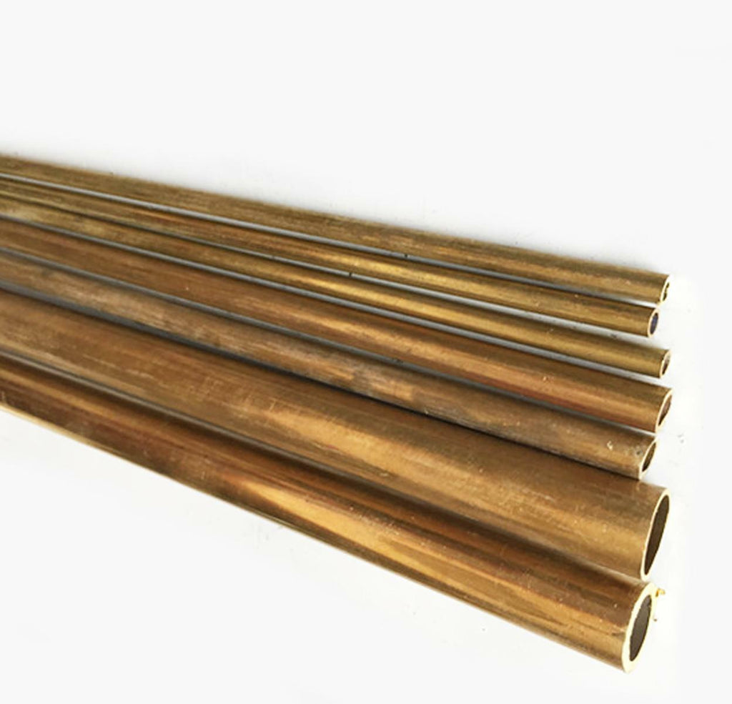 US Stock 4pcs 8mm OD 7mm ID 0.5mm Wall 9.85" Long H62 Brass Tube Pipe