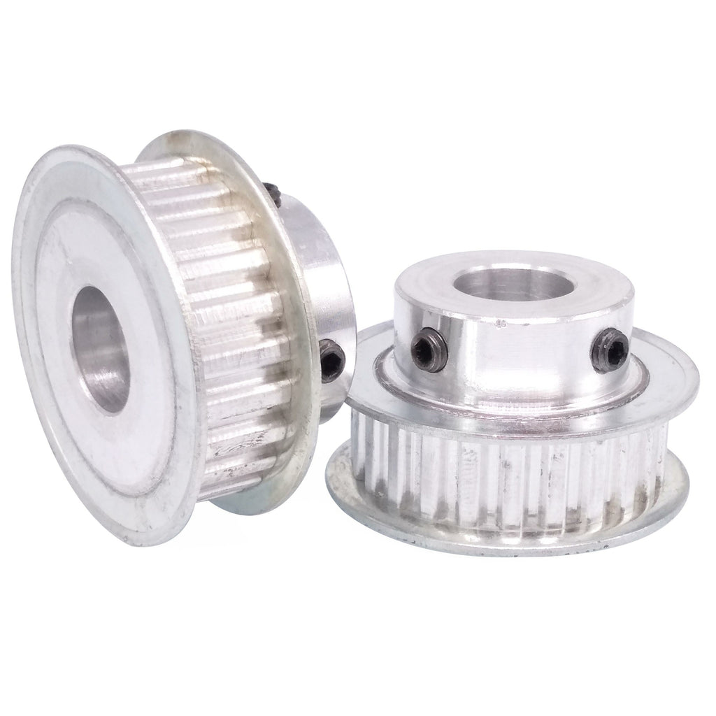 2pcs XL 24T Timing Belt Pulley Synchronous Wheel 14mm Bore For 10mm Width Belt