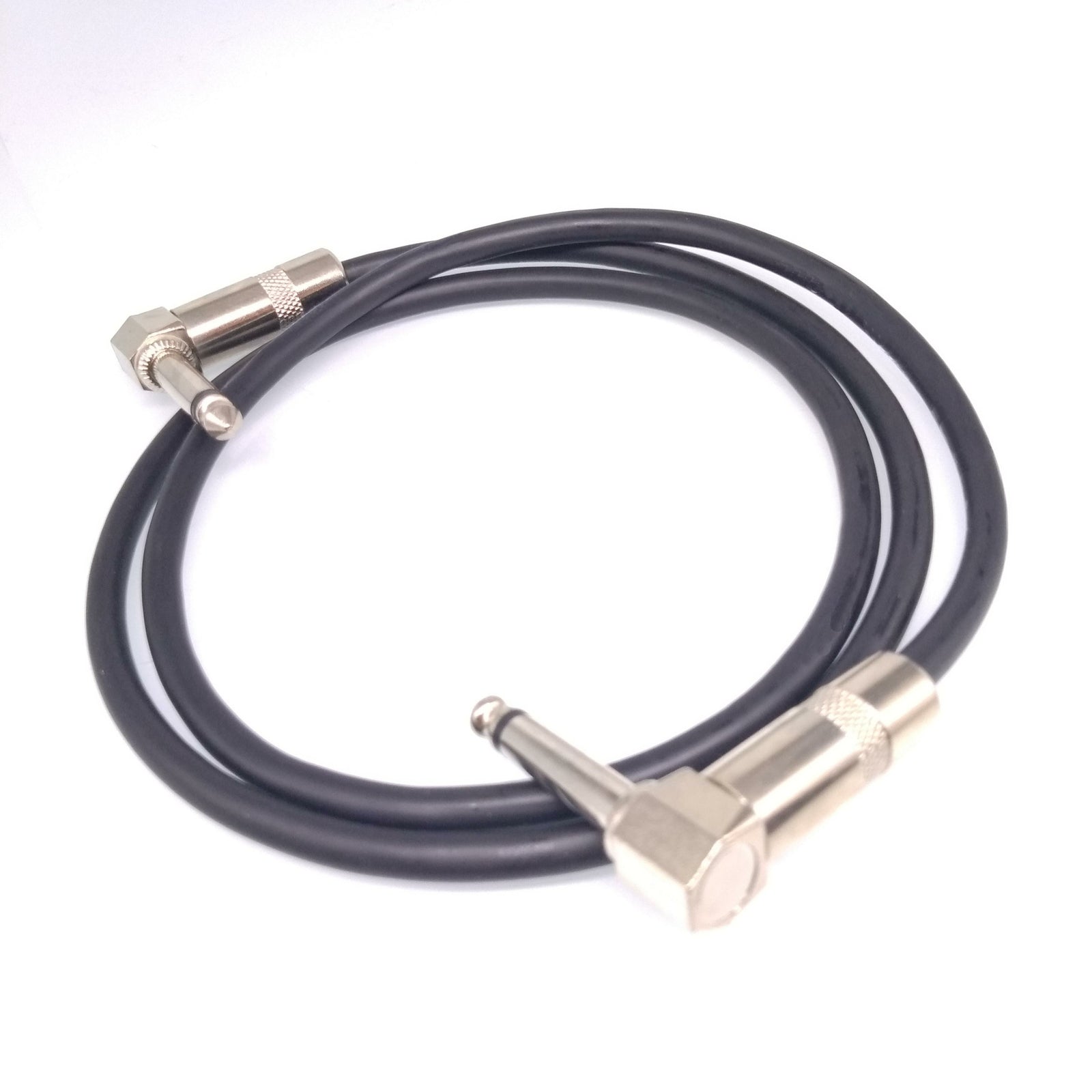 US Stock 2pcs 3ft 1/4 to 1/4 Right Angle Pro Audio Sound Speaker Wire Cable Cord