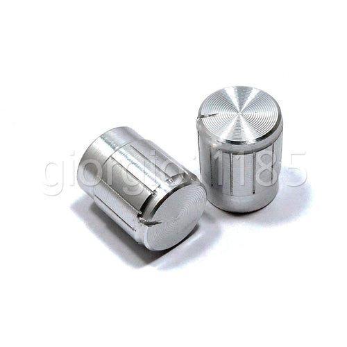 10x Aluminum Hi-Fi CD Volume Tone Control Potentiometer Knob 6mm Silver