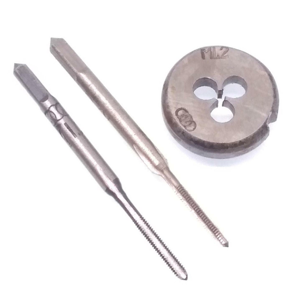 HSS M1.2 x 0.25mm Taper & Plug Tap & M1.2 x 0.25mm Die Metric Thread Right Hand