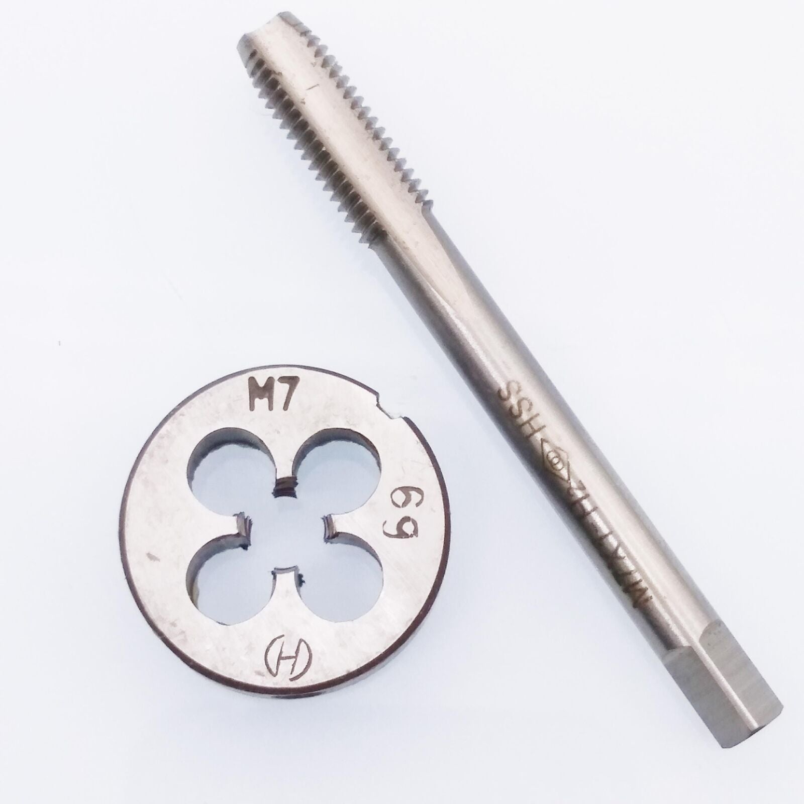 HSS M7 x 1mm Tap & M7 x 1mm Die Metric Thread Left Hand