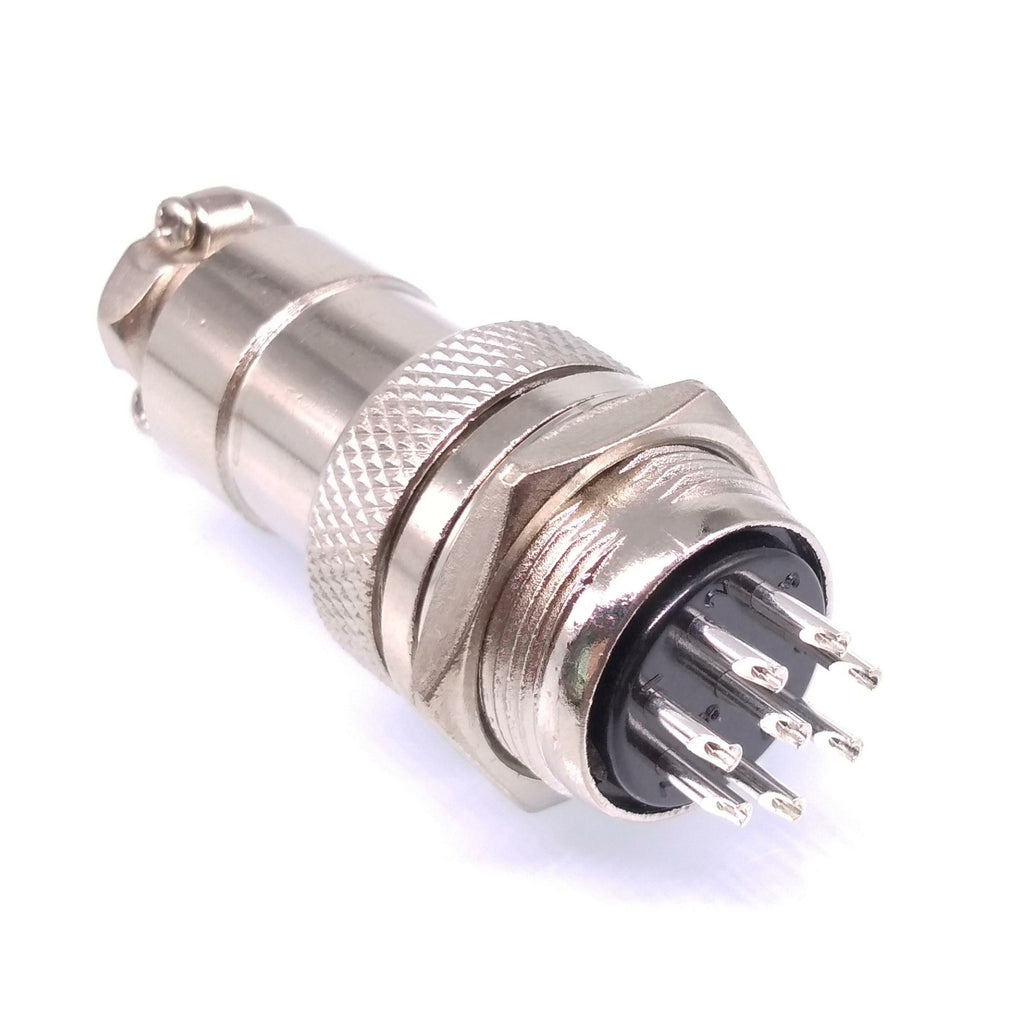 1Set GX20 8Pin 20mm Panel Mounting Metal Aviation Connector Plug + Socket