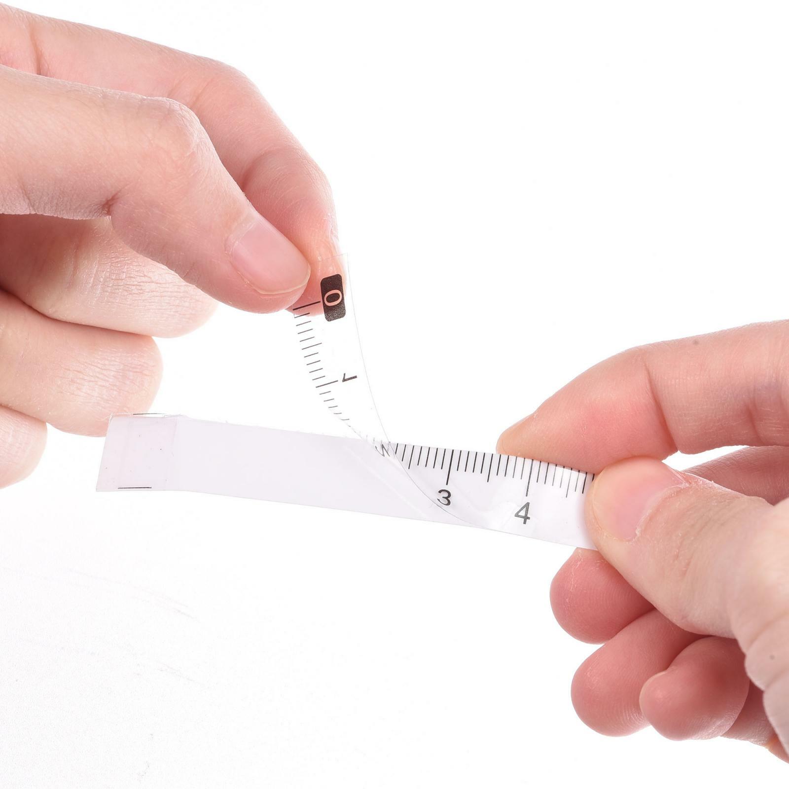 10Pcs Adhesive Tape Measure 20cm Left to Right Workbench Ruler (Transparent)
