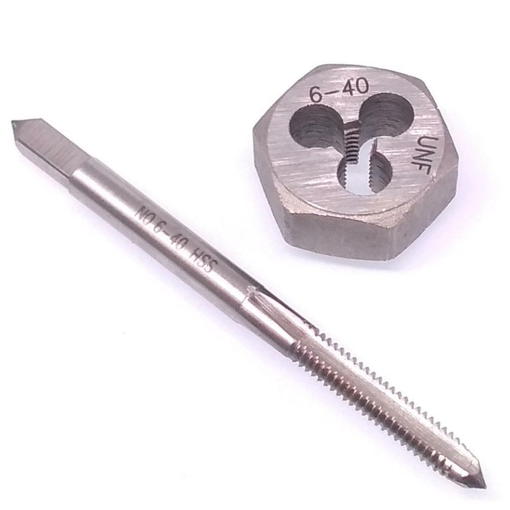 US Stock HSS 6-40 Tap & 6-40 Hexagon Die Thread Right Hand Set