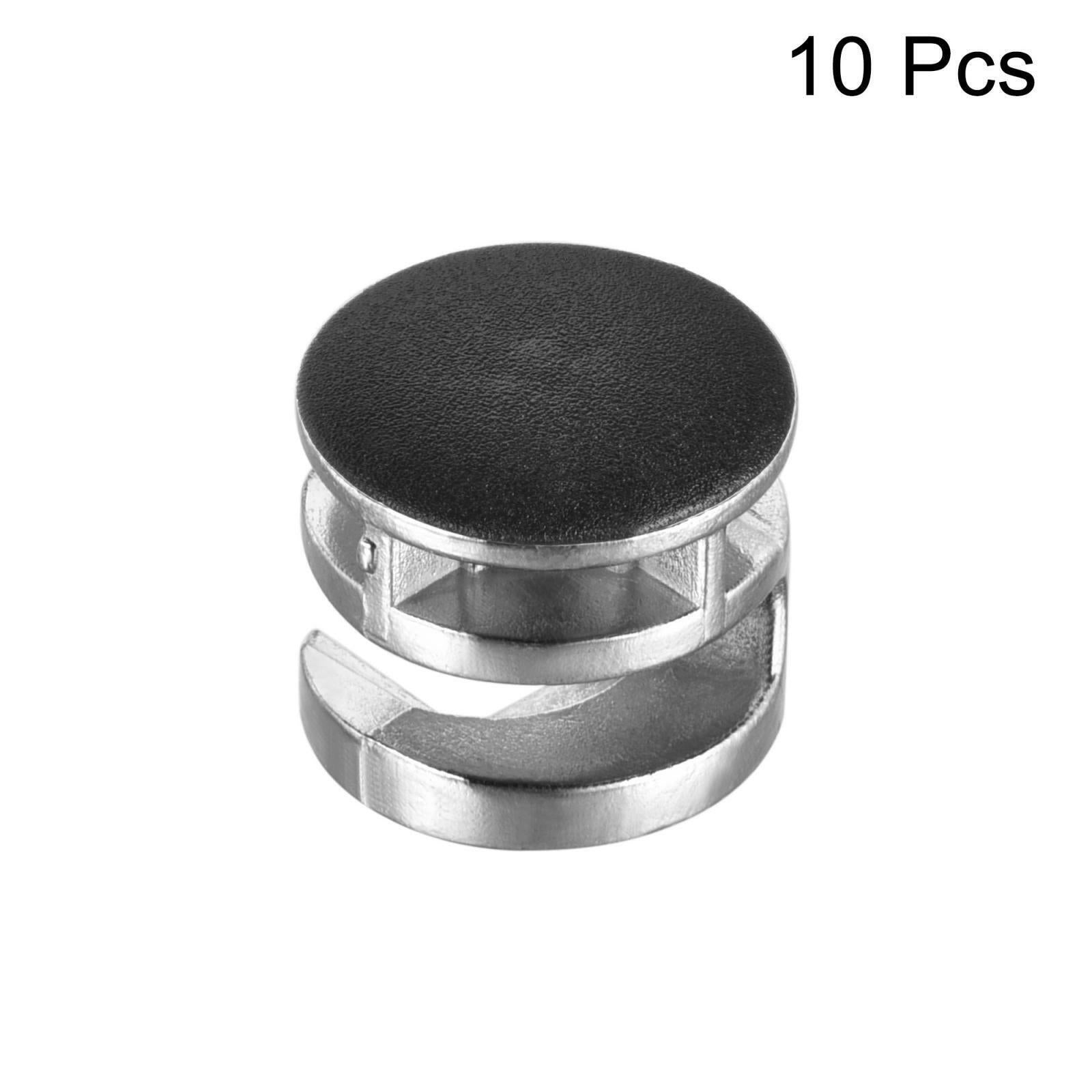 10pcs Furniture Connector Cam Lock Fittings 15mm x 12mm with Black Cover