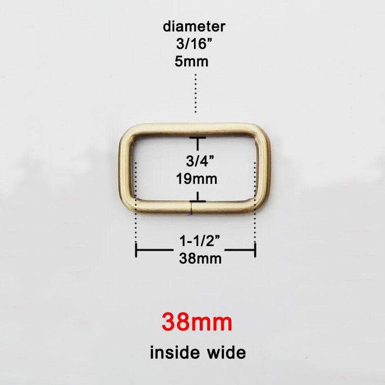10pc Metal Strong Handbag Leather Bag Purse Strap Belt Rectangle O D Ring Buckle