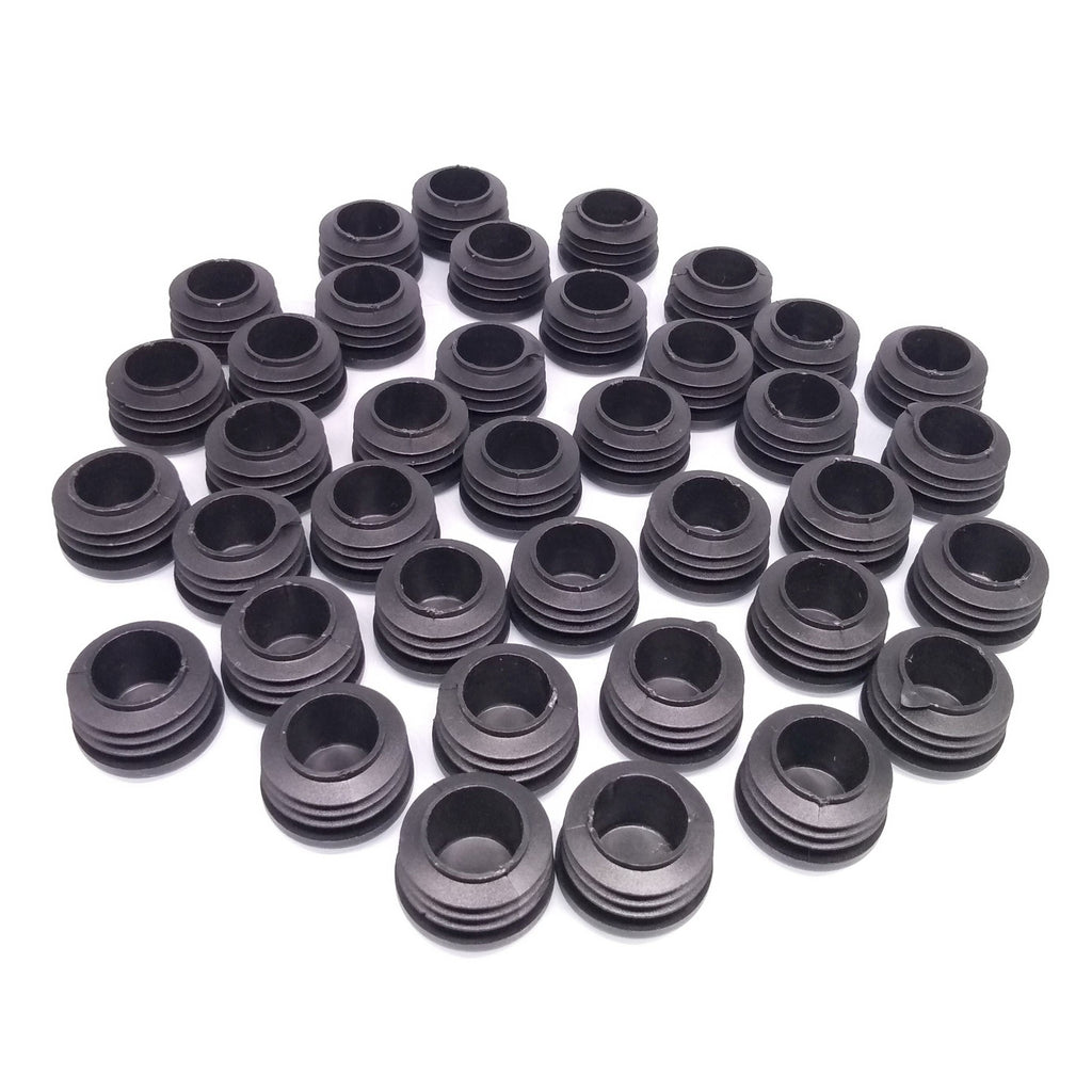 50pcs Round Plastic Black Blanking End Cap Caps Tube Pipe Inserts Plug Bung 30mm