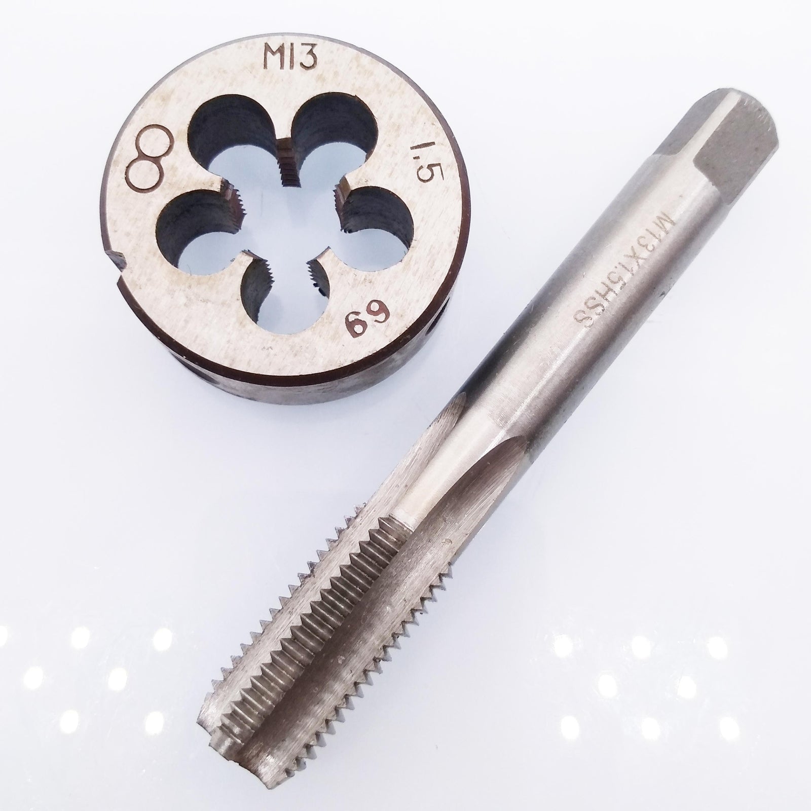 US Stock HSS M13 x 1.5mm Tap & M13 x 1.5mm Die Metric Thread Right Hand